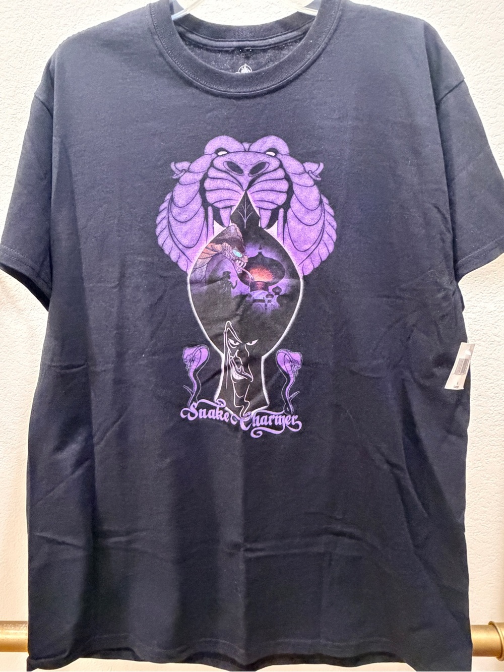 NWT Disney Parks Aladdin Jafar Snake Charmer T-Shirt Black Large